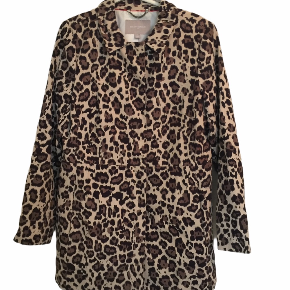 Banana Republic cheetah print coat size M
